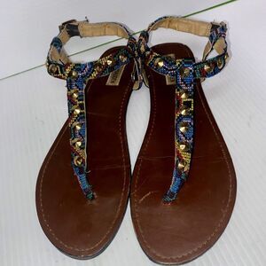 Steve Madden Women's 9.5M Virrtue Tribal Studded Sandals